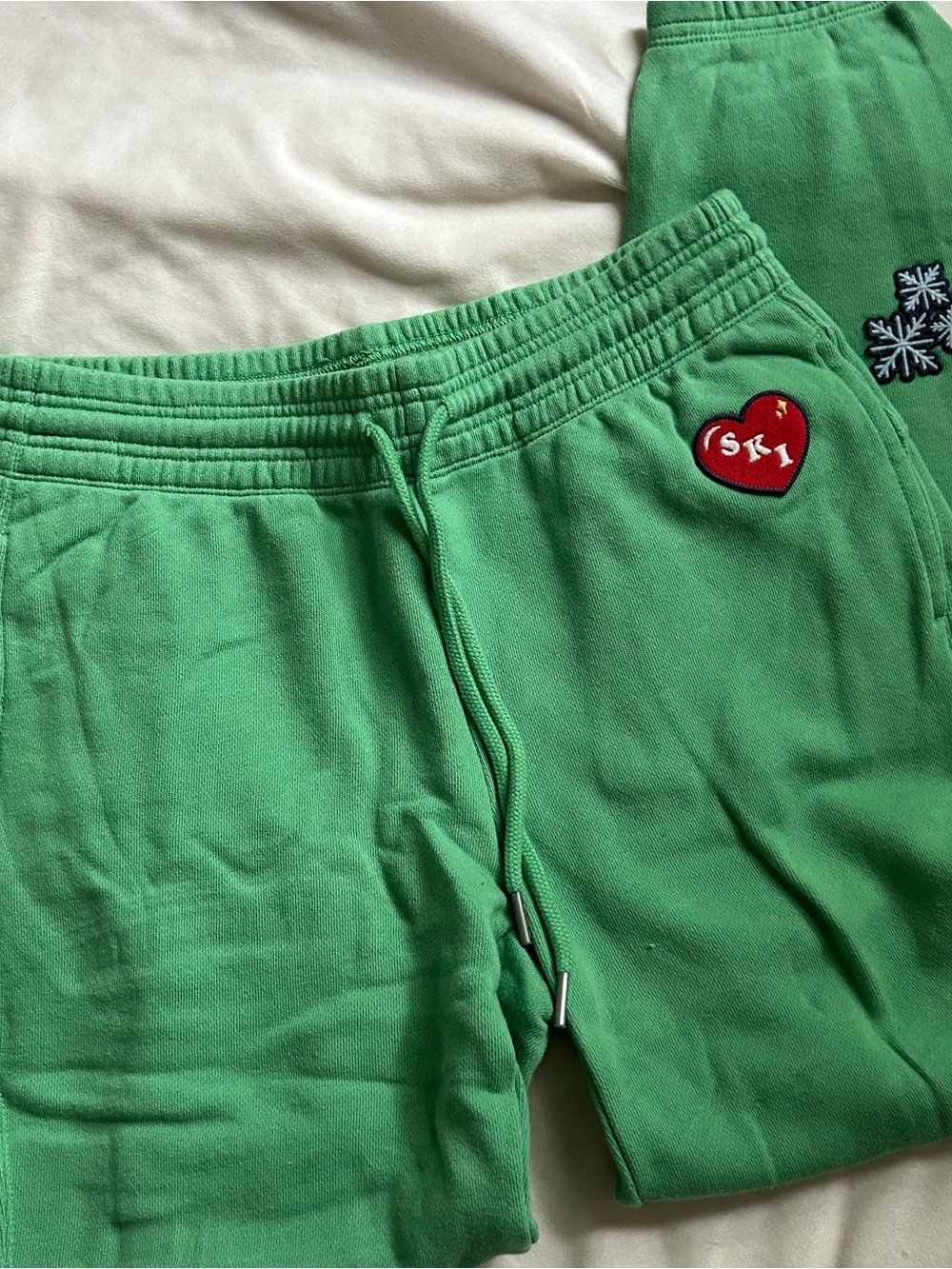 Aerie Green Ski Patch Joggers